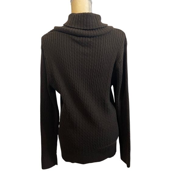 Jeanne Pierre Brown Long Sleeves Pull Over Knit Sweater Size XL - Picture 3 of 9